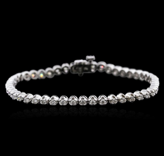 14KT White Gold 2.01 ctw Diamond Tennis Bracelet