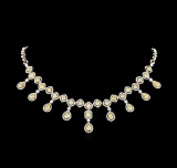 30.65 ctw Fancy Yellow Diamond Necklace - 18KT Two-Tone Gold