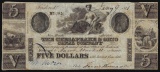 1841 $5 The Chesapeake & Ohio Canal Company Obsolete Note
