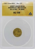 1587-1629 Indonisia Ala-al-Din Mas Gold Coin ANACS AU55