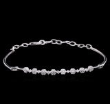 0.51 ctw Diamond Bracelet - 14KT White Gold