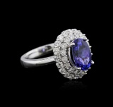 14KT White Gold 2.71 ctw Tanzanite and Diamond Ring