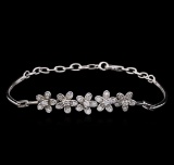 0.69 ctw Diamond Bracelet - 14KT White Gold