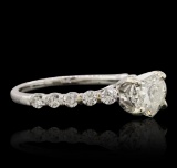 14KT White Gold EGL Certified 1.53 ctw Diamond Ring