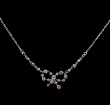 0.38 ctw Diamond Necklace - 14KT White Gold