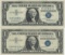 1957 $1 AU/Unc Silver Certificate Currency Lot of 2