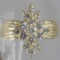 1.00 ctw Diamond Cluster Ring - 14KT Yellow Gold