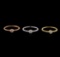 0.49 ctw Diamond Ring Set - 14KT Tri Color Gold