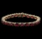 14KT Yellow Gold 33.96 ctw Ruby Bracelet