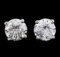 14KT White Gold 1.79 ctw Diamond Stud Earrings