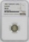 1856 Germany Saxony 1/2 Neu Groschen Coin NGC MS66