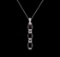 Crayola 10.50 ctw Garnet and White Sapphire Pendant With Chain - .925 Silver