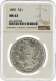 1885 NGC MS63 Morgan Silver Dollar