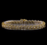 7.13 ctw Diamond Bracelet - 14KT Yellow Gold