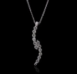 14KT White Gold 0.30 ctw Diamond Pendant With Chain