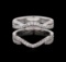 0.74 ctw Diamond Wedding Ring Guard - 18KT White Gold