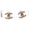 Chanel CC Gold Tone Crystal Clip On Earrings