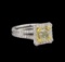GIA Cert 1.51 ctw Diamond Ring - 14KT Two-Tone Gold