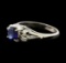 1.07 ctw Sapphire and Diamond Ring - Platinum