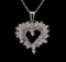 14KT White Gold 1.83 ctw Diamond Pendant With Chain