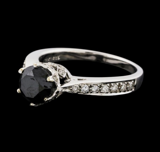 1.90 ctw Black Diamond Ring - 14KT White Gold
