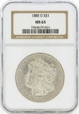1885-O MS63 NGC Morgan Silver Dollar