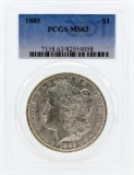 1885 PCGS MS63 Morgan Silver Dollar
