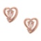 0.68 ctw Morganite and Diamond Earrings - 14KT Rose Gold