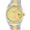 Rolex Two-Tone Gold Champagne Index and Fluted Bezel DateJust Men's Watch