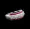 14KT White Gold 1.13 ctw Ruby and Diamond Ring