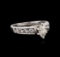 Platinum 0.99 ctw Diamond Ring