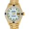 Rolex 18KT Yellow Gold President Emerald and Diamond Ladies Watch