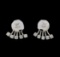 14KT White Gold 0.60 ctw Diamond Earrings