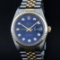 Rolex Two-Tone Blue Diamond DateJust Men's Watch