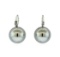 18mm Glossy Bead Drop Earrings - Silver Plated