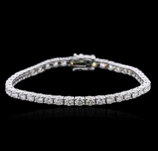 14KT White Gold 6.25 ctw Diamond Tennis Bracelet