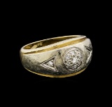 14KT Yellow Gold 0.18 ctw Diamond Ring