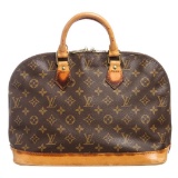 Louis Vuitton Monogram Canvas Leather Alma MM Handbag