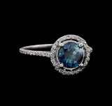 1.22 ctw Fancy Blue Diamond Ring - 14KT White Gold