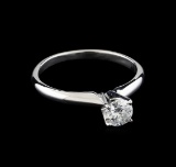 0.44 ctw Diamond Solitaire Ring - 14KT White Gold