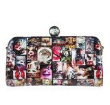 Multi Colored Greta Fashionista Patent Small Clutch