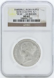 1840 B & C India Rupee Type A/1 Coin NGC MS62
