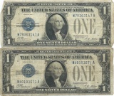 1928 $1 Silver Certificate Currency Lot of 2