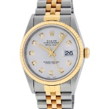 Rolex Two-Tone Diamond Quickset DateJust Men's Watch