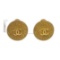 Chanel Gold Roped CC Logo Clip On Earrings 95P
