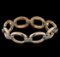 1.00 ctw Diamond Bracelet - 14KT Two-Tone Gold