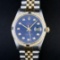 Rolex Two-Tone Diamond and Sapphire DateJust Men's Watch