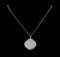 2.15 ctw Diamond Pendant with Chain - 18KT White Gold