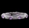 Crayola 17.00 ctw Pink Amethyst and White Sapphire Bracelet - .925 Silver