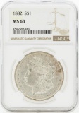 1882 MS63 NGC Morgan Silver Dollar